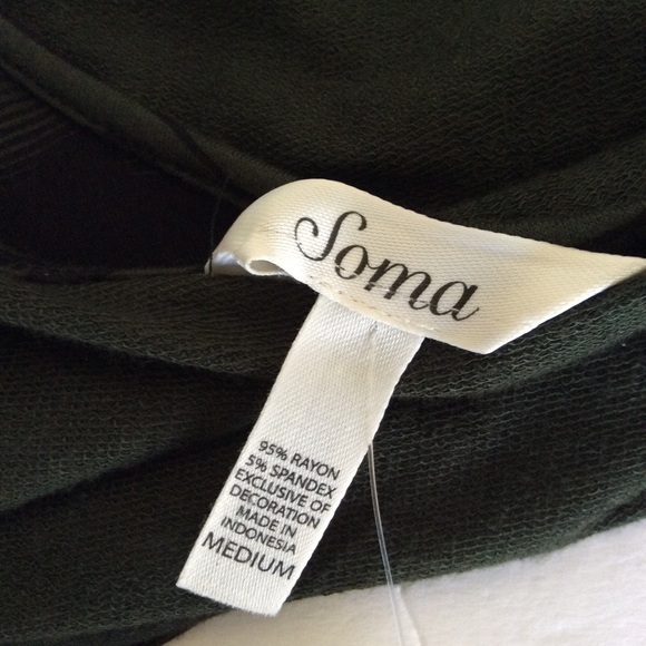 SOMA SCOOP BACK FRENCH TERRY LONG SLEEVE TOP MEDIUM NWT - Picture 5 of 8